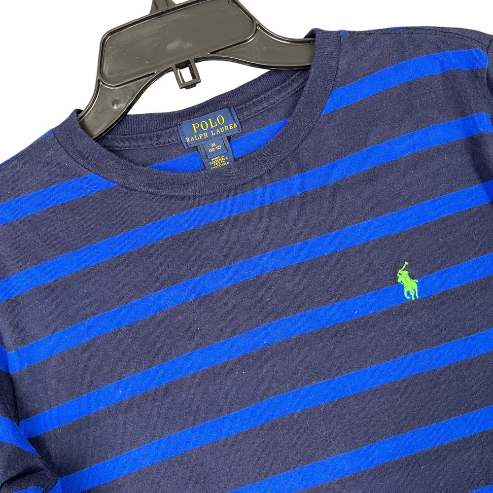 Polo Preppy Streetwear‎ Gorpcore Striped Long Sleeve Tee Shirt Boys M 10-12
